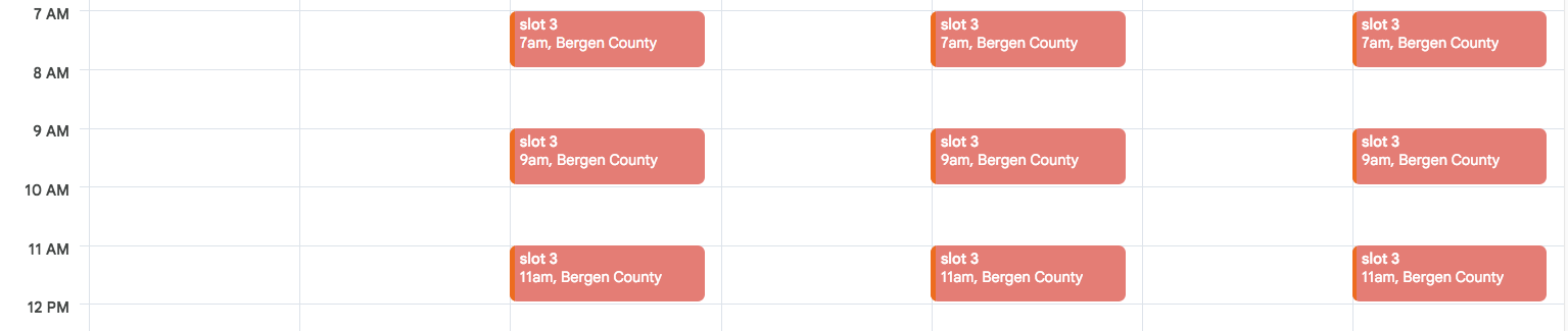 Slot 3 Schedule - Meets Monday, Wednesday and Friday