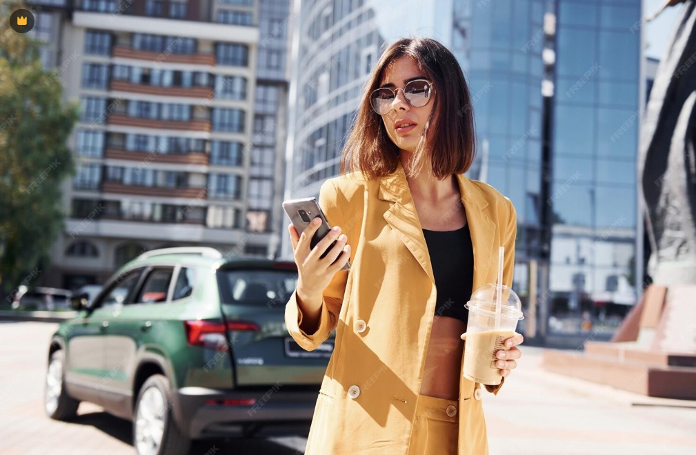 In-app results travel with woman