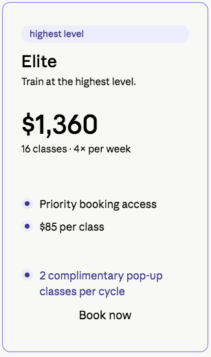 Pricing Tiles - Elite Subscription